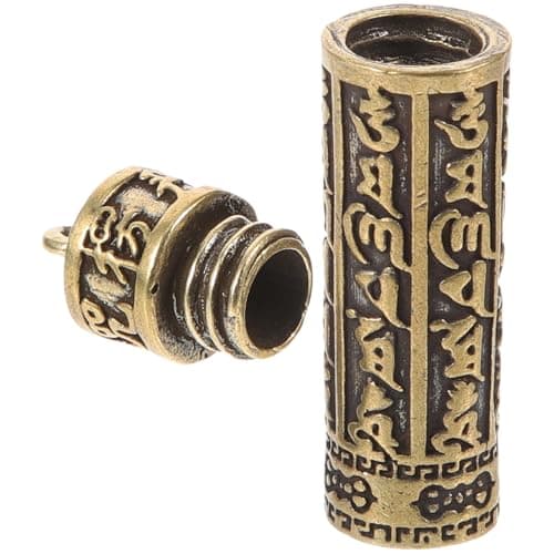 Image of RUNROTOO Openable Brass Keychain Pendant Handmade Vintage Style Mini Barrel Can Opener for Bag and Car Hanging Decor Accessories