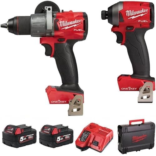 Image of Milwaukee M18 ONEPP2A2-502X Fuel Next Gen ONE-Key Twin Pack 18V 2 x 5.0Ah Li-ion M18ONEPP2A2-502X