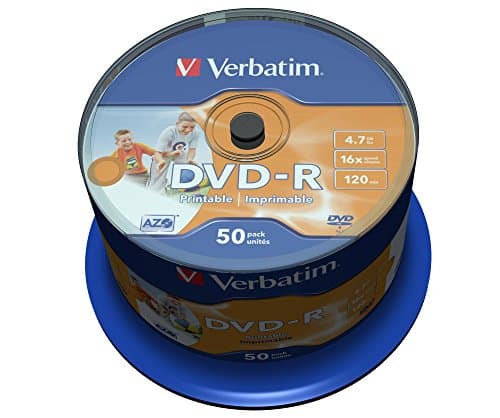 Image of Verbatim 43533 DVD-R 4.7GB 16x Printable 50 Pack Spindle