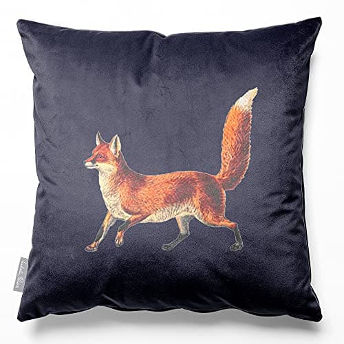 Image of Izabela Peters Eco-Friendly Velvet Cushions - Filled, 40 cm, Fox - Graphite, Chair & Sofa Seat Cushions