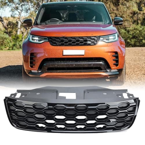 Image of Front Grille for Land Rover Discovery 5 L462 2021 2022 2023, Dynamic Style Gloss Black Mesh Grill, Replacement Front Bumper Grille