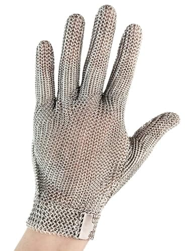 Image of Work Gloves Chainmail Glove, Chainmail Glove, Cut Resistant Glove Food Grade for Butcher, Oyster Shucking Kitchen Mandoline Chef Slicing Fish Fillet XS