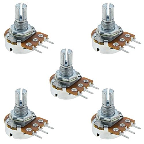 Image of 10K Logarithmic Splined Potentiometer Pot (Pack of 5)