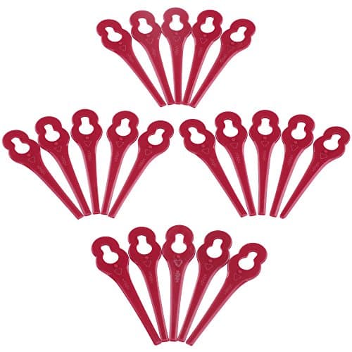 Image of VonHaus 20pcs Plastic Grass Trimmer Blades – Lawn Cutter Replacement Blades – Universal Fit, Easy Clip on Design, Strong Nylon Plastic – Pack of 20