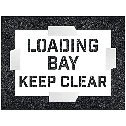 Image of V Safety Loading Bay - Keep Clear Stencil - 600x400mm - 1.1mm Polypropylene