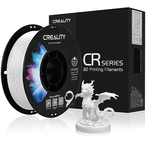 Image of Creality ABS Filament 1.75 mm, Official 3D Printer Filament ABS No-Tangling, Strong Bonding and Overhang Performance Dimensional Accuracy +/-0.03mm, 1kg(2.2lbs)/Spool (White)