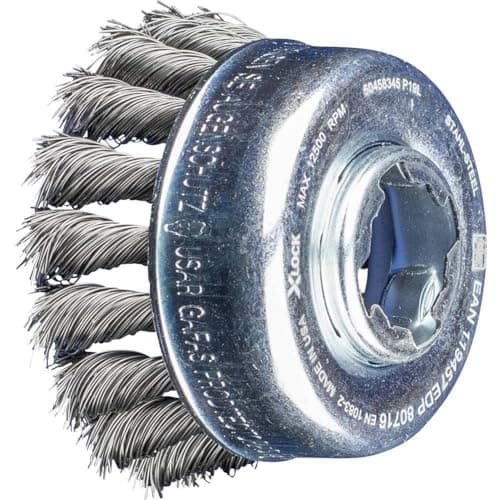 Image of PFERD Cup Brush, Diameter 65 mm, Knotted, 0.35 mm Steel Wire, X-Lock Socket, 43305025 - for Quick and Convenient Tool Change