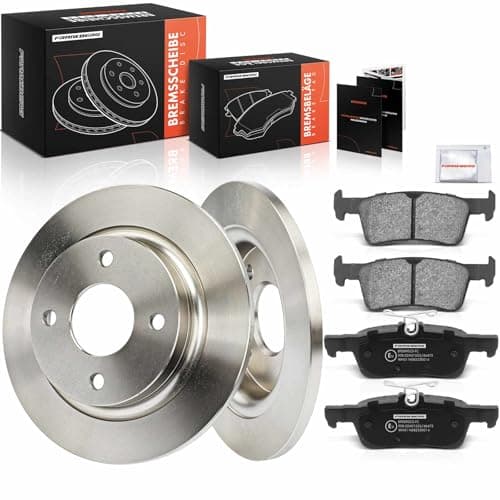 Image of Frankberg Brake Kit incl. 2x Brake Disc + 4x Brake Pad Rear Compatible with Fiesta VII HF HJ Fiesta VII Van Replace# 2123543