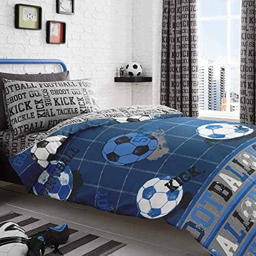 Image of Bedlam Set, Cotton, Blue, Single, W135cm x L200cm (Duvet Cover), W50cm x L75cm (Pillow Case) (52% Polyester / 48% Cotton)