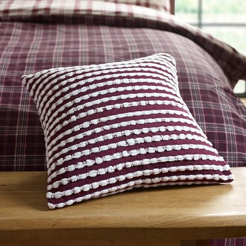 Image of Catherine Lansfield Stab Stitch 43x43cm Cushion Plum