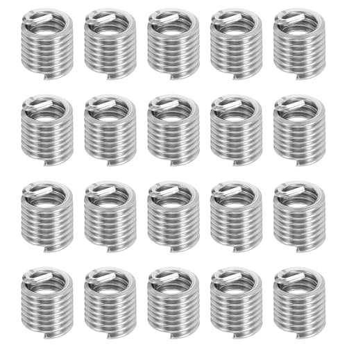 Image of PATIKIL Wire Thread Inserts 1/4-20 UNC 1.5D 9.6mm, 20Pcs 304 Stainless Steel Helical Coiled Wire Screw Threaded Sleeve Sheath for Mechanical Equipment Automotive Repairs