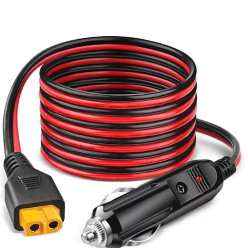 Image of 12V/24V DC Adapter XT60 Car Charger for ECOFLOW DELTA/River 3/2 Bluetti EB55 AC70 Elite 200 100 V2 Power Station Anker SOLIX C200 C300 C1000 Solar Generator Lipo Battery XT60 Plug Car Charging Cable