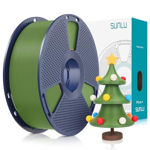 Image of SUNLU PLA Plus 3D Printer Filament, Upgraded PLA+ 3D Filament 1.75mm, Neatly Wound Filament, Strong and Toughness, Dimensional Accuracy +/- 0.02 mm, 1KG Spool(2.2 LBS), Olive Green