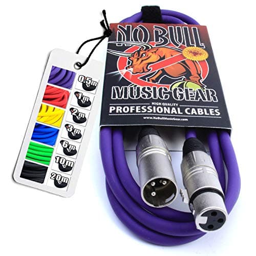 Image of No Bull Nordell Music Gear' Premium XLR Cable (Purple, 2m): Achieve a Clearer Audio Signal with Balanced Male to Female Microphone Lead, plus Cable Tie