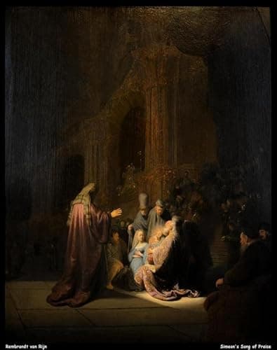Image of Unicorn Posters A4 POSTER (11.8/8.3 inch) (30/21 cm) - rembrandt van rijn simeons song of praise jpb 26961777724 o(1)