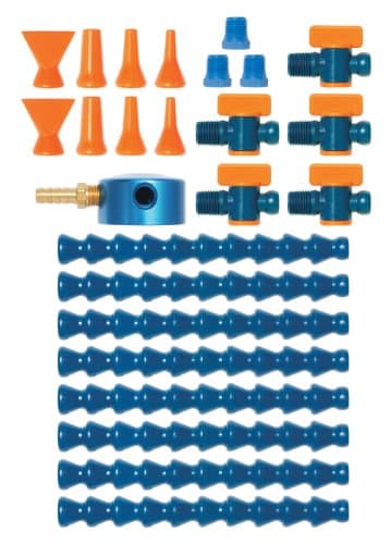 Image of Loc-Line Coolant Hose Magnetic Base Manifold Super Kit, 25 piece, 1/4" Hose ID