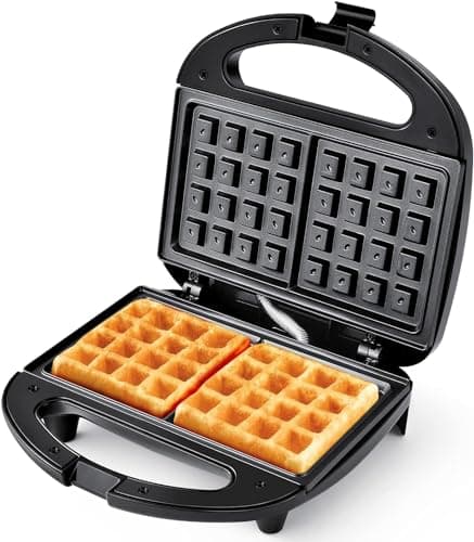 Image of YASHE Waffle Maker, 750W Electric Non-Stick Waffle Iron Machine, Dual Belgian Waffle Machine, Automatic Temperature Control, Cool Touch Handle