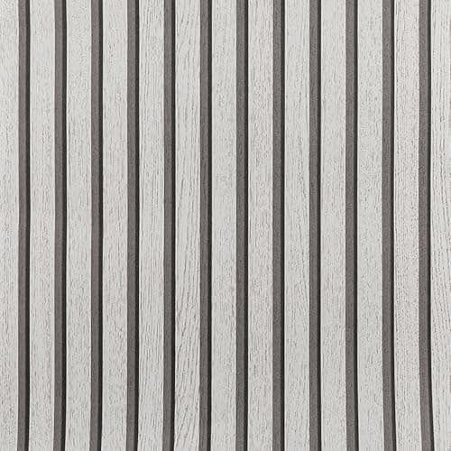 Image of Anttyscar 3D Effect Grey Wood Slat Wallpaper Grey Wood Effect Wallpaper Wall Panel Feature Textured Wallpapers for Bedroom Adults Hallway and Stairs Retro Feature Wall