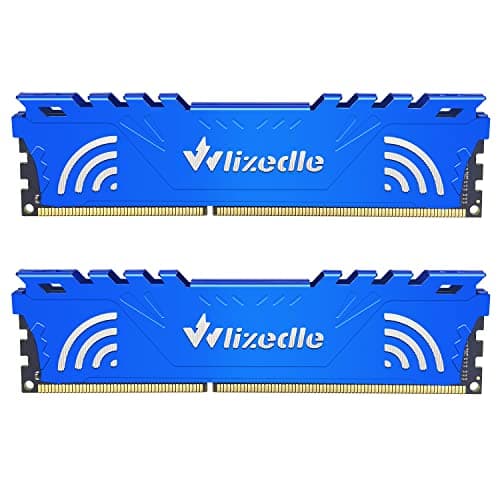 Image of Wlizedle DDR3 RAM 16GB Kit (2x8GB) 1866MHz CL13 U-DIMM Desktop Memory PC3-14900 240-Pin 1.5V 2Rx8 Dual Rank Channel Non-ECC Unbuffered PC Computer Sdram Sticks Module Upgrade, Blue