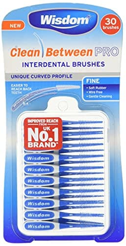 Image of Wisdom Toothbrushes Clean Between Pro Interdental Brushes, Fine, Pack of 3, 90-Count, 100 g