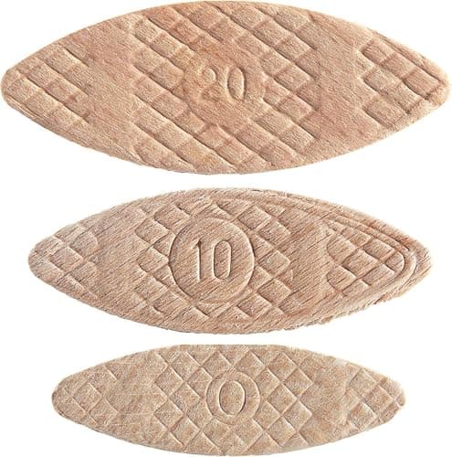 Image of Trend 100pcs Beechwood Joining Biscuits Variety Pack (No. 0, 10, 20) for Woodworking, Joinery, and Furniture Framing, BSC/MIX/100