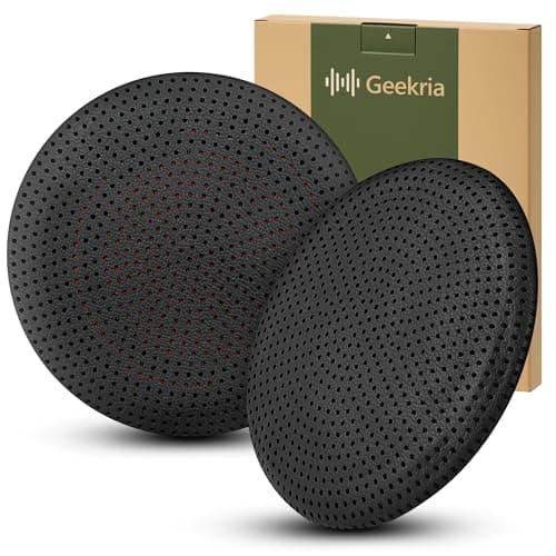 Image of Geekria Replacement Ear Pads for Poly Blackwire Series 3310, 3315, 3325, 3320, C215, C225, C310, C320, C420, C3210, C3220, C3215, C3225 Headphones (Excluding Sponge), Ear Cushions (Black)