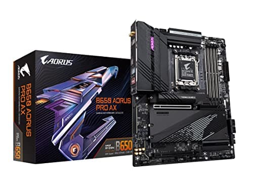 Image of GIGABYTE B650 AORUS PRO AX (AM5/ LGA 1718/ AMD B650/ ATX/ 5-Year Warranty/ DDR5/ Quad M.2/ PCIe 5.0/ USB 3.2 Gen2X2 Type-C/WiFi 6E/ Intel 2.5GbE LAN/Q-Flash Plus/EZ-Latch/Gaming Motherboard)