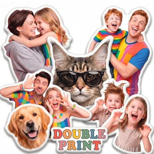 Image of JoyBurst Custom Pillow with Face, Personalised Pillow with Photo, Personalised Cushion Dog Cat Pet Body Pillows, Personalised Gifts for Family Couples Fathers Day