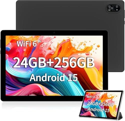 Image of TANYIMING Android Tablet 10.1" inch, 4G LTE Dual SIM, 24GB RAM 256GB Storage,Supports extend 1TB, IPS Touchscreen,Dual Camera, WiFi/WLAN/Bluetooth/GPS,TYD-109pro (Black, 24GB+256GB)