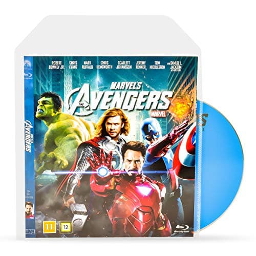 Image of 3L Blu Ray Sleeves - Protective Sleeves For BluRay Storage - Plastic Pocket With Closing Flap & Space for Cover - 50 Pcs - 10283