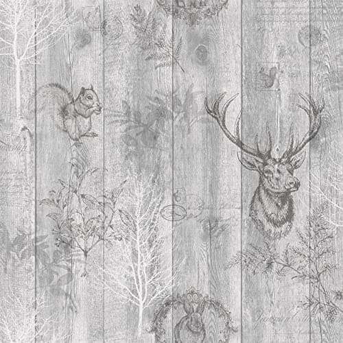 Image of Holden Decor Glasshouse silver paper Quality wallpaper, Vinyl smooth finish,Paper finish,Easy to hang (Grey)