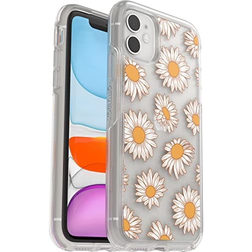 Image of OtterBox Symmetry Clear iPhone 11 Case, Shockproof, Drop-Proof, Protective Slim Case, 3X Military Standard Tested, Vintage Daisy