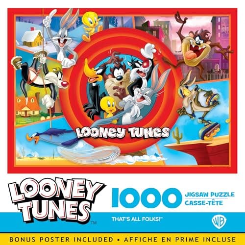 Image of MasterPieces 1000 Piece Jigsaw Puzzle for Adults and Families - Looney Tunes - That's All Folks - 19.25"x26.75"