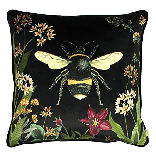 Image of furn. Evans Lichfield Midnight Garden Polyester Filled Cushion, Polyester, Bee
