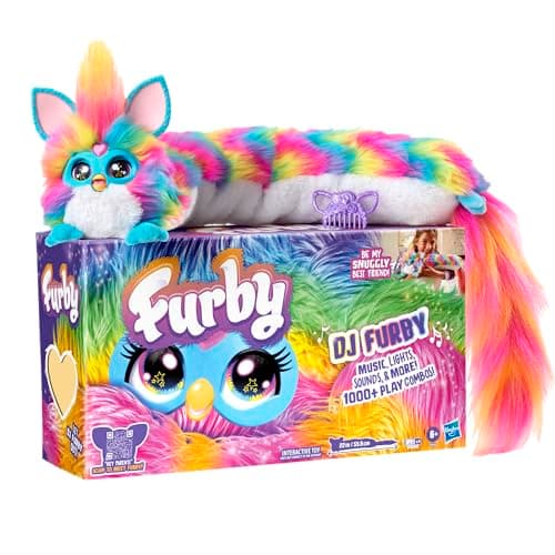 Image of DJ Furby Interactive Plush Toy – Music, Lights & Games – 5 Modes, 1,000+ Play Combos – Speaks English & Furbish – Ages 6+ – No App or Internet Needed