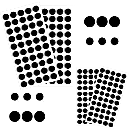 Image of 200 Pcs Black Felt Stickers, 1 Inch & 1/2 Inch Round Felt Pads for Crafts, Self-Adhesive Round Felts Screw Covers for DIY Crafts, Furniture Decorations