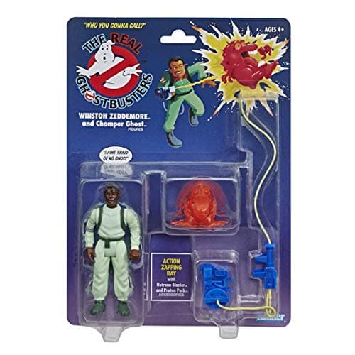 Image of Ghostbusters Kenner Classics Winston Zeddemore and Chomper Ghost Retro Action Figure Toy with Accessories Great Gift for Collectors and Fans
