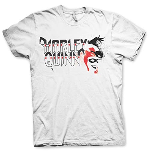Image of BATMAN Officially Licensed Harley Quinn Mens T-Shirt (White), X-Large