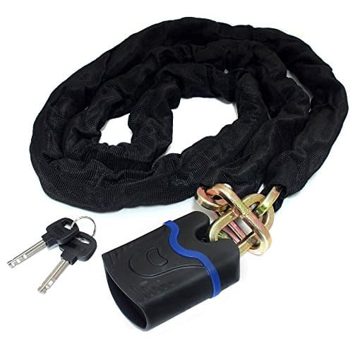 Image of Tooltime Heavy Duty 2 Metre High Security Motorcycle Chain + Hardened Steel Padlock + 2 keys
