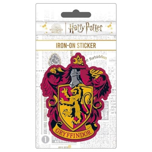 Image of Harry Potter Gryffindor Iron-On Sticker (One Size) (Red/Gold)