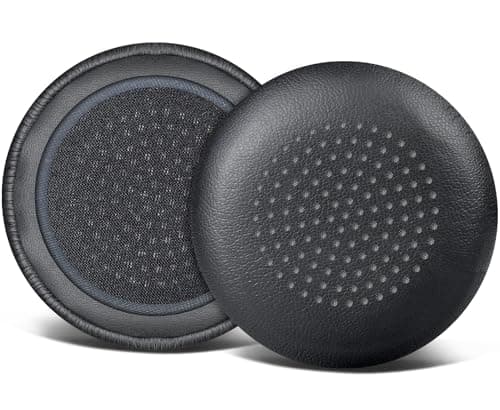 Image of SOULWIT Replacement Earpads Cover for Plantronics BlackWire C510/C520/C710/C720/C725 Headset, Cushions Ear Pads Cover for Poly BlackWire 510/520/710/720/725 - Black
