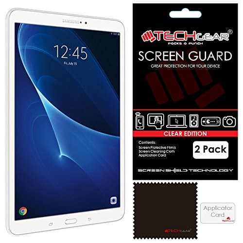 Image of TECHGEAR [Pack of 2] Screen Protectors Compatible with Samsung Galaxy Tab A 10.1 2018/2016 (SM-T580 / SM-T581 / SM-T585) - Ultra Clear Lcd Screen Protector Guard Covers