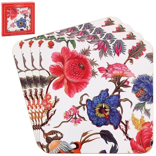 Image of The Leonardo Collection Anthina Coasters Set of 4 | Coasters Set For All Modern Kitchen & Offices | For All Types of Cups & Mugs