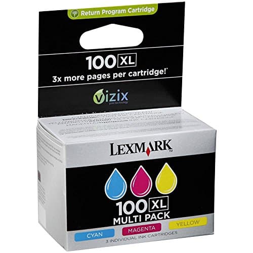 Image of Lexmark No.100XL Combo Pack Ink Cartridge - Cyan/Magenta/Yellow