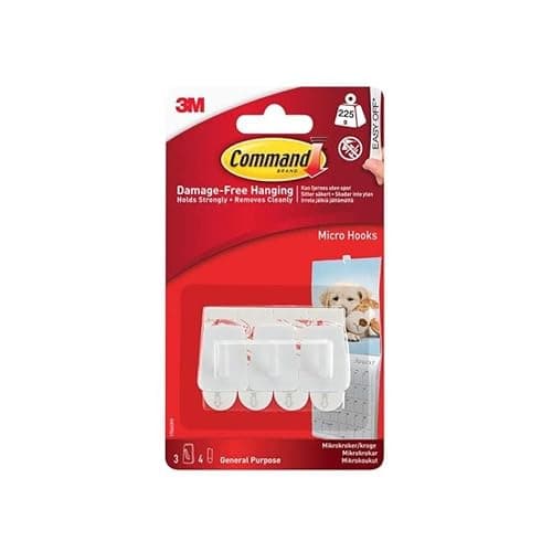 Image of 3M 17066 Command Micro Hooks with Strips44; 3 Count