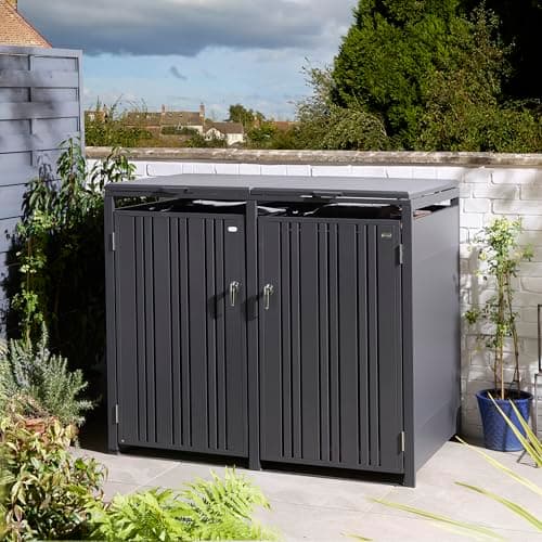 Image of Rowlinson Wimbledon Double Bin Store - Anthracite