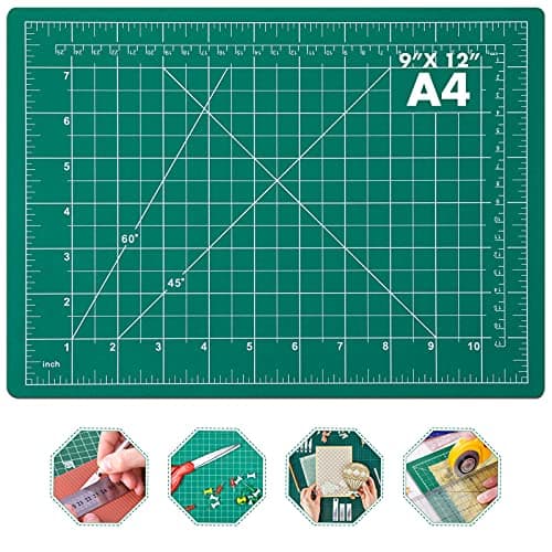 Image of Self Healing Sewing Mat, Anezus Rotary Cutting Mat Double Sided 5-Ply Craft Cutting Board for Sewing Crafts Hobby Fabric Precision Scrapbooking Project 9" x 12"(A4)