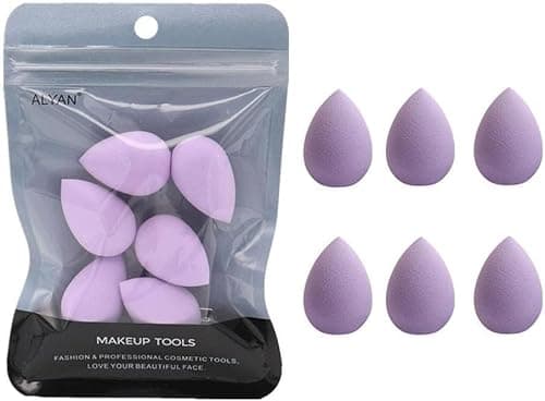 Image of 6Pcs Mini Makeup Sponge, Professional Makeup Sponge, Small Beauty Sponge Blender Set For Foundation, Powder, Concealer Highlight, And Eye Shadow