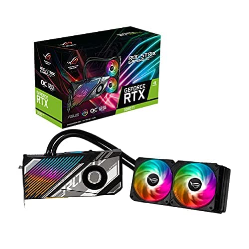Image of Asus ROG Strix LC Nvidia GeForce RTX 3080 Ti OC, ROG-STRIX-LC-RTX3080TI-O12G-GAMING, 12GB GDDR6X, HDMI 2.1, DisplayPort 1.4a, liquid cooling, radiator 240mm, pipe 560mm