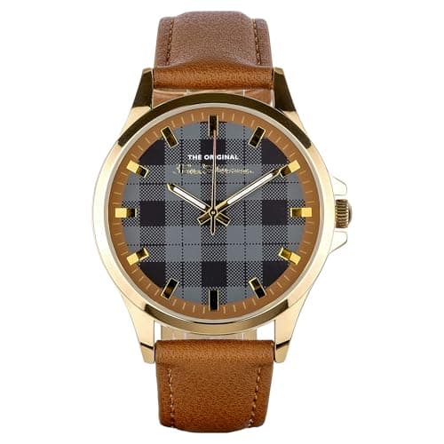 Image of Ben Sherman TAN Strap Watch with Black Check DIAL BS092BR